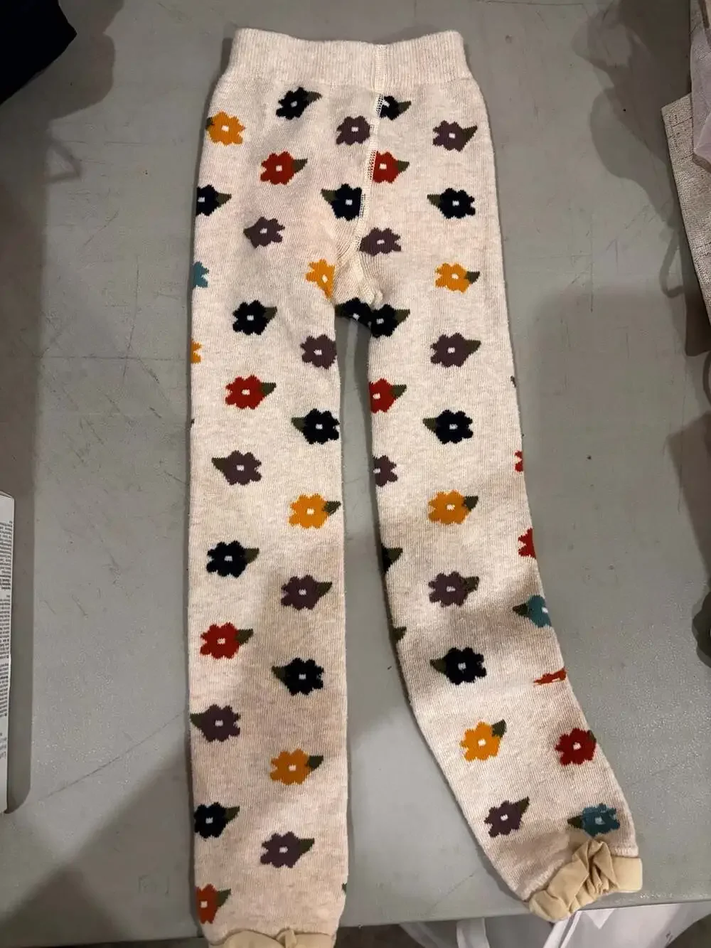 RuffleButts Autumn Floral Footless Tights